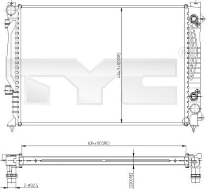 TYC 702-0003 - Radiator, mühərrikin soyudulması furqanavto.az