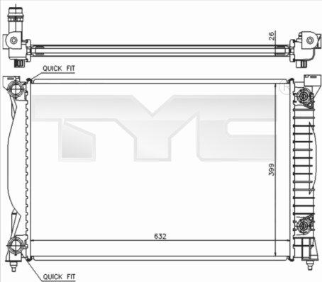 TYC 702-0014 - Radiator, mühərrikin soyudulması furqanavto.az