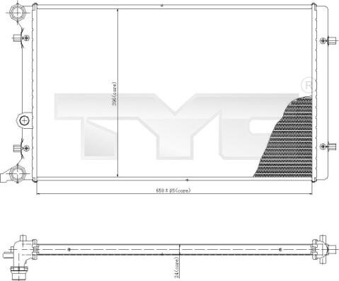 TYC 702-0015 - Radiator, mühərrikin soyudulması furqanavto.az