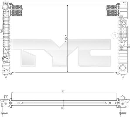 TYC 702-0010 - Radiator, mühərrikin soyudulması furqanavto.az