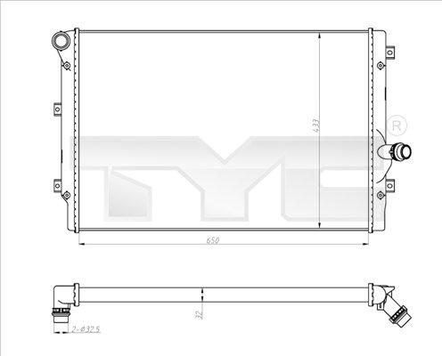 TYC 702-0024-R - Radiator, mühərrikin soyudulması furqanavto.az