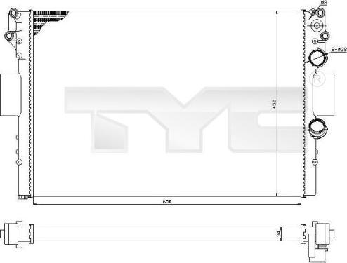 TYC 715-0001-R - Radiator, mühərrikin soyudulması furqanavto.az