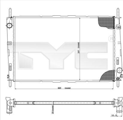 TYC 710-0046 - Radiator, mühərrikin soyudulması furqanavto.az
