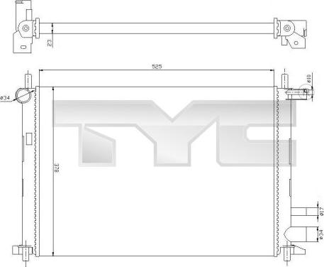 TYC 710-0054 - Radiator, mühərrikin soyudulması furqanavto.az