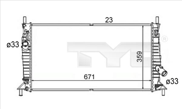 TYC 710-0056-R - Radiator, mühərrikin soyudulması furqanavto.az