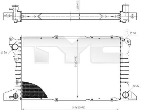 TYC 710-0053 - Radiator, mühərrikin soyudulması furqanavto.az