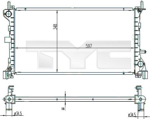 TYC 710-0039 - Radiator, mühərrikin soyudulması furqanavto.az