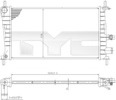 TYC 710-0026 - Radiator, mühərrikin soyudulması furqanavto.az