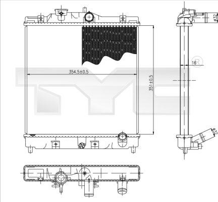 TYC 712-0051 - Radiator, mühərrikin soyudulması furqanavto.az