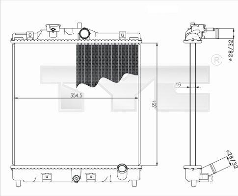 TYC 712-0052 - Radiator, mühərrikin soyudulması furqanavto.az