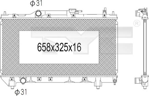 TYC 736-1003 - Radiator, mühərrikin soyudulması furqanavto.az