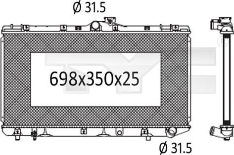 TYC 736-1002 - Radiator, mühərrikin soyudulması furqanavto.az