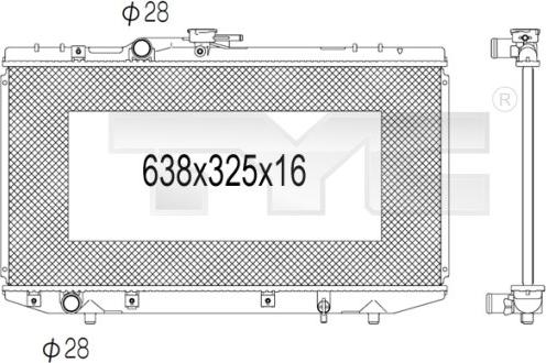 TYC 736-1016 - Radiator, mühərrikin soyudulması furqanavto.az