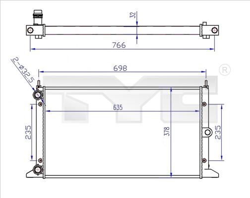 TYC 737-0043-R - Radiator, mühərrikin soyudulması furqanavto.az