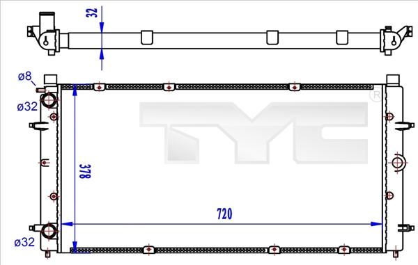 TYC 737-0059-R - Radiator, mühərrikin soyudulması furqanavto.az