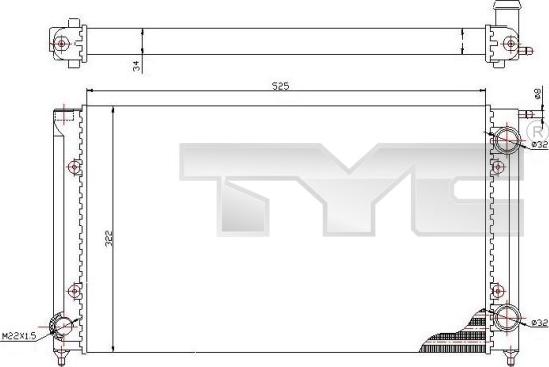 TYC 737-0058 - Radiator, mühərrikin soyudulması furqanavto.az