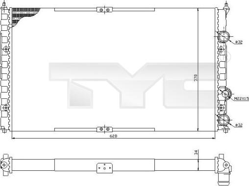 TYC 737-0057 - Radiator, mühərrikin soyudulması furqanavto.az