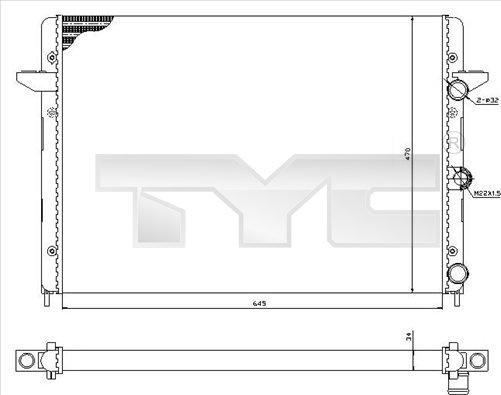 TYC 737-0005 - Radiator, mühərrikin soyudulması furqanavto.az