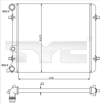 TYC 737-0010 - Radiator, mühərrikin soyudulması furqanavto.az