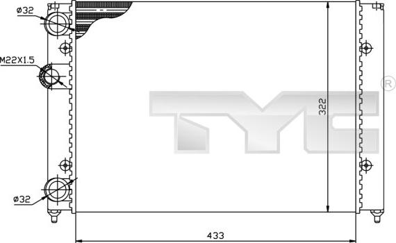 TYC 737-0039 - Radiator, mühərrikin soyudulması furqanavto.az