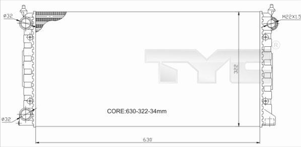 TYC 737-0034-R - Radiator, mühərrikin soyudulması furqanavto.az