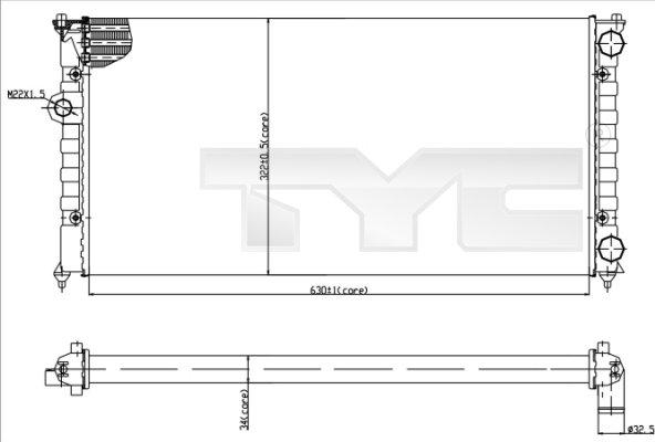 TYC 737-0029 - Radiator, mühərrikin soyudulması furqanavto.az