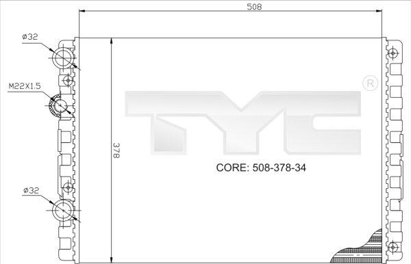 TYC 737-0024 - Radiator, mühərrikin soyudulması furqanavto.az