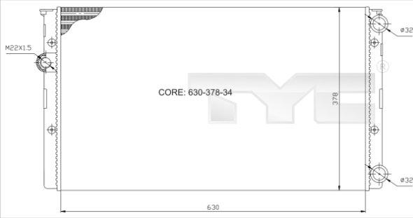 TYC 737-0027 - Radiator, mühərrikin soyudulması furqanavto.az