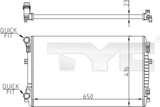 TYC 737-0071-R - Radiator, mühərrikin soyudulması furqanavto.az