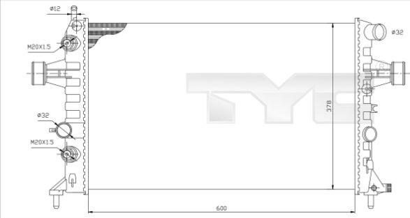 TYC 725-0006 - Radiator, mühərrikin soyudulması furqanavto.az