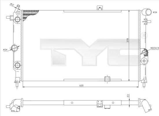 TYC 725-0001-R - Radiator, mühərrikin soyudulması furqanavto.az