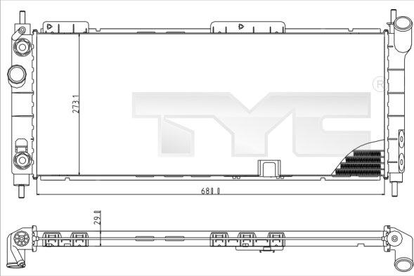 TYC 725-0003 - Radiator, mühərrikin soyudulması furqanavto.az