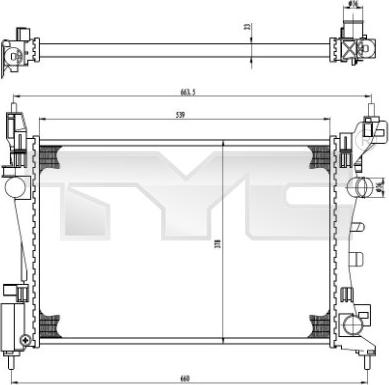 TYC 725-0035 - Radiator, mühərrikin soyudulması furqanavto.az