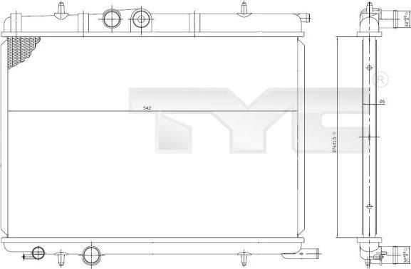 TYC 726-0006 - Radiator, mühərrikin soyudulması furqanavto.az