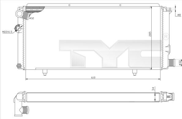 TYC 726-0014-R - Radiator, mühərrikin soyudulması furqanavto.az