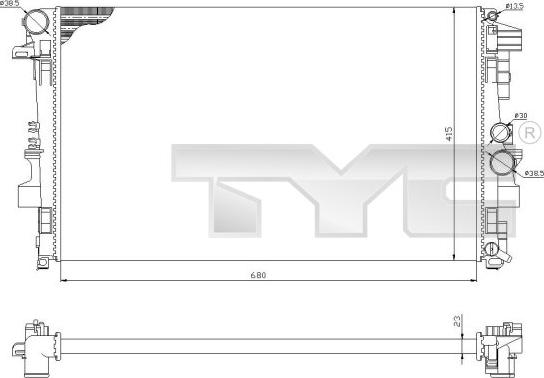 TYC 721-0011 - Radiator, mühərrikin soyudulması www.furqanavto.az