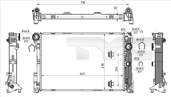 TYC 721-0018 - Radiator, mühərrikin soyudulması furqanavto.az