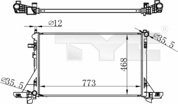 TYC 728-0064 - Radiator, mühərrikin soyudulması furqanavto.az