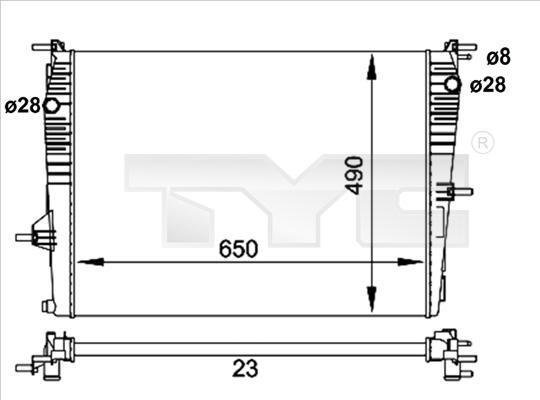 TYC 728-0061-R - Radiator, mühərrikin soyudulması furqanavto.az