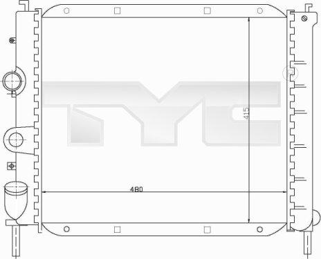 TYC 728-0008-R - Radiator, mühərrikin soyudulması furqanavto.az