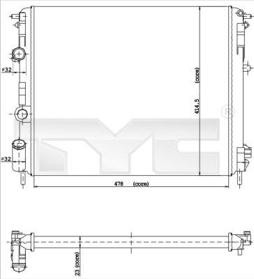 TYC 728-0015 - Radiator, mühərrikin soyudulması furqanavto.az