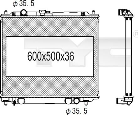 TYC 723-1008 - Radiator, mühərrikin soyudulması furqanavto.az