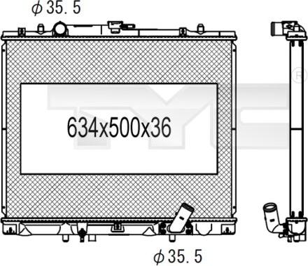 TYC 723-1003 - Radiator, mühərrikin soyudulması furqanavto.az