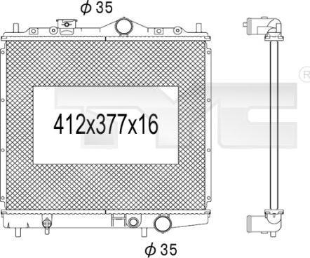 TYC 723-1015 - Radiator, mühərrikin soyudulması furqanavto.az