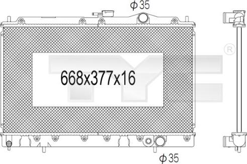 TYC 723-1016 - Radiator, mühərrikin soyudulması furqanavto.az