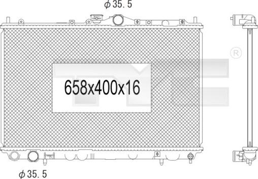 TYC 723-1010 - Radiator, mühərrikin soyudulması furqanavto.az