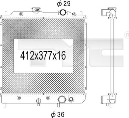 TYC 723-1013 - Radiator, mühərrikin soyudulması furqanavto.az