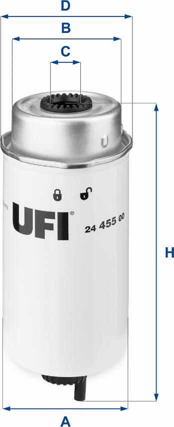 UFI 24.455.00 - Yanacaq filtri furqanavto.az