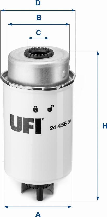 UFI 24.456.00 - Yanacaq filtri furqanavto.az
