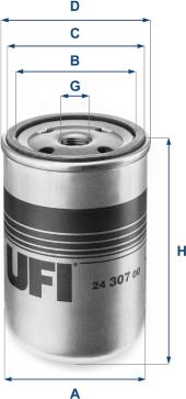 UFI 24.307.00 - Yanacaq filtri furqanavto.az